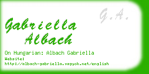 gabriella albach business card